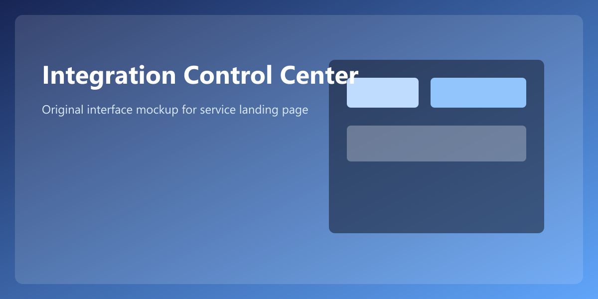 Integration control center connecting CRM, payroll, and API services