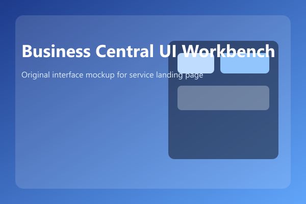 Business Central UI workbench for finance, purchasing, and sales operations