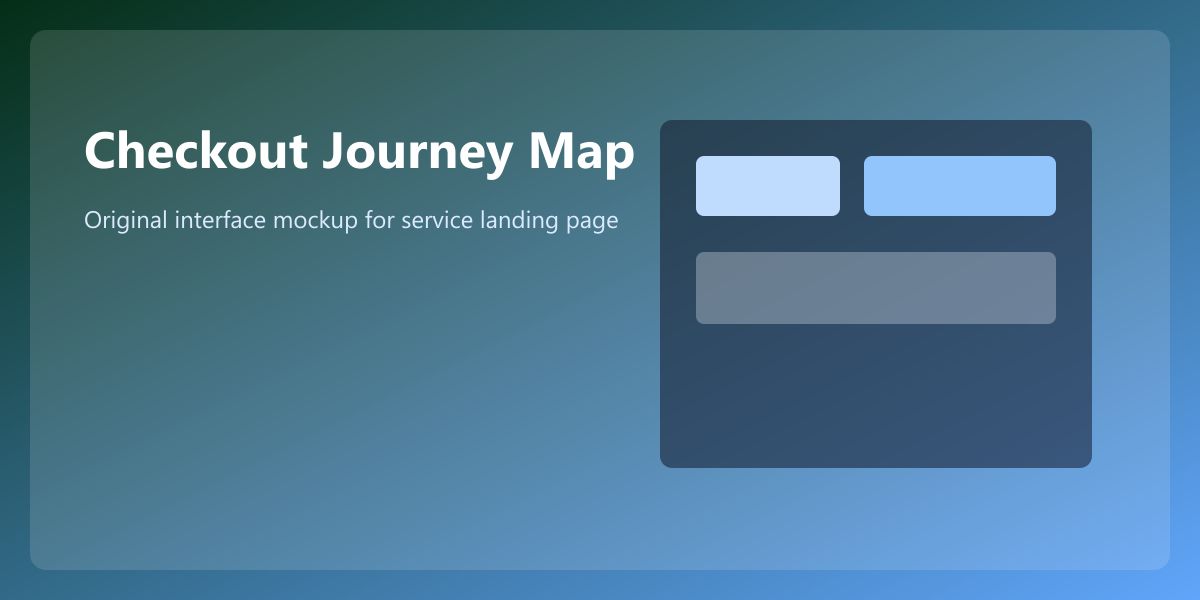 Checkout journey map showing address, payment, and confirmation flow