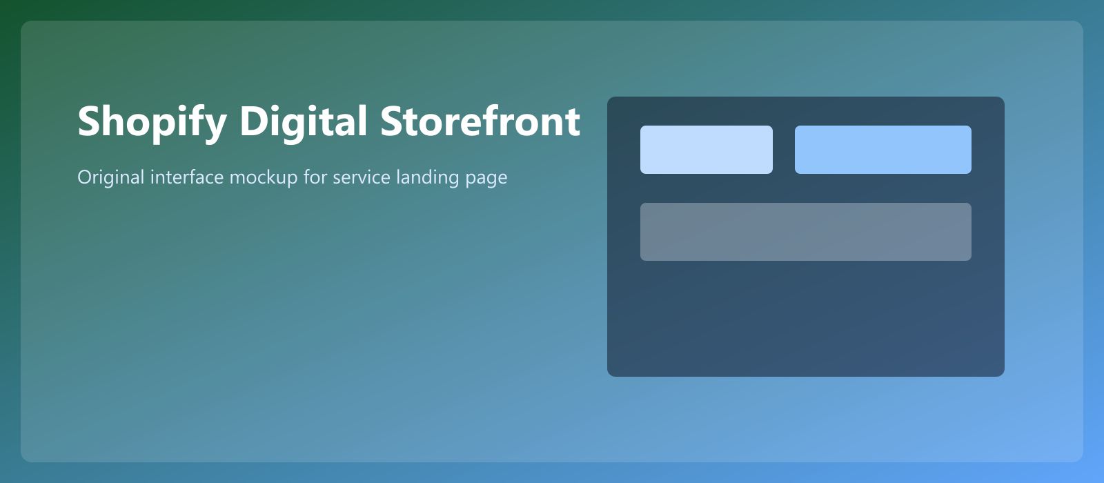 Shopify digital storefront with merchandising, cart, and order summary panels