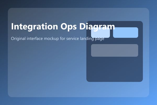 Integration operations diagram connecting ERP, gateway, and logistics systems